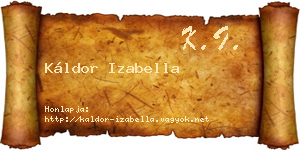 Káldor Izabella névjegykártya